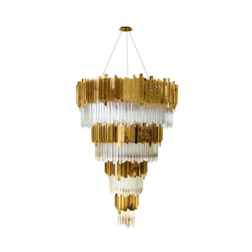 VK4023 EMPIRE | Chandeliers by alanmizrahilighting | New York in New York. Item made of brass with glass