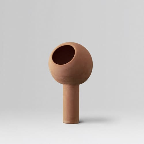 Ball Pot Terracotta | Vase in Vases & Vessels by Masquespacio. Item composed of stoneware