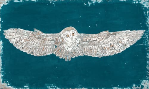 Recognition- sold inquire about a similar work of art | Oil And Acrylic Painting in Paintings by L Rowland Contemporary Art. Item composed of wood and synthetic