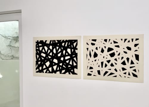 200 Drawings #61 | Oil And Acrylic Painting in Paintings by Susan Chorpenning. Item made of paper with synthetic works with minimalism & mid century modern style