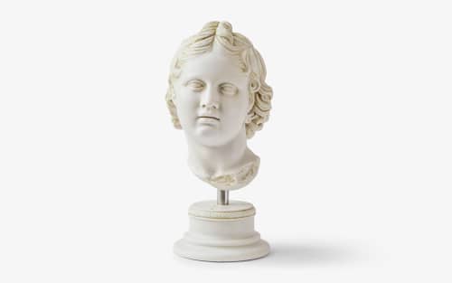 Eros Bust No:2 Made with Compressed Marble Powder | Sculptures by LAGU. Item made of marble