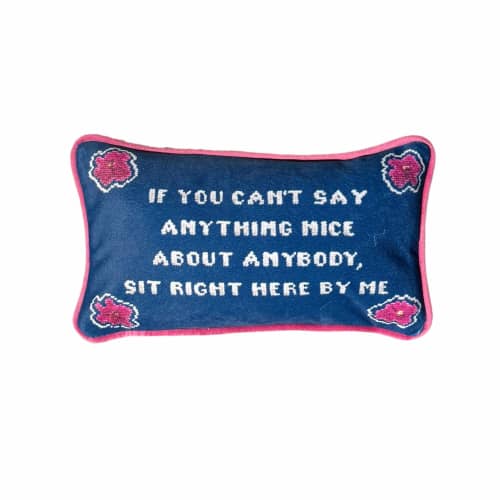 velvet ALICE ROOSEVELT LONGWORTH sassy quote toss pillow | Pillows by Mommani Threads. Item made of fabric works with traditional & transitional style