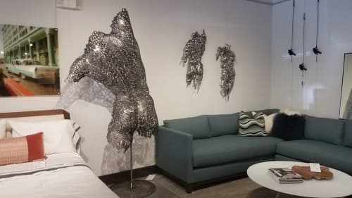 Sculpture (man's body) | Sculptures by Lawrence Feir | BeyondBlue Interiors in Raleigh. Item composed of steel