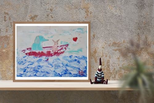Follow your heart | Oil And Acrylic Painting in Paintings by Elena Parau