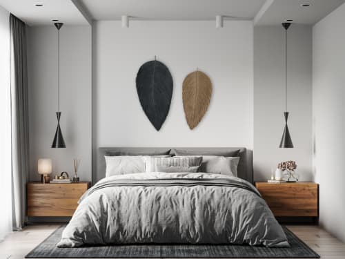 Set of Leaves sculptures- Designer's favourite | Macrame Wall Hanging in Wall Hangings by YASHI DESIGNS. Item made of cotton compatible with mid century modern and contemporary style