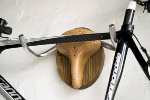 Bicycle Taxidermy "The Highland" | Hook in Hardware by THE IRON ROOTS DESIGNS. Item composed of leather