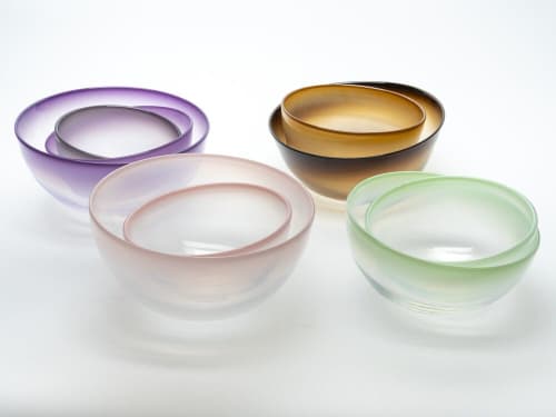 Aerie Glass Bowl | Dinnerware by Esque Studio. Item composed of glass