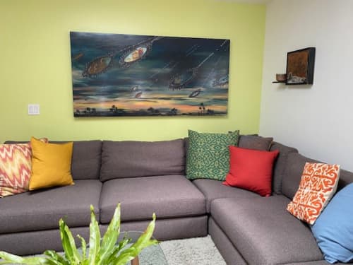 Painting | Oil And Acrylic Painting in Paintings by Andrea Borsuk. Item composed of canvas & synthetic