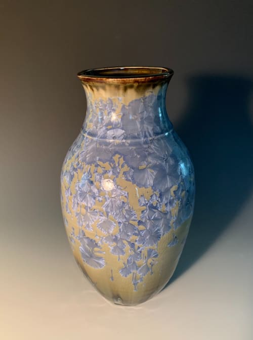 Wisteria Crystalline Vase | Vases & Vessels by Bikki Stricker. Item made of stoneware