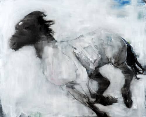 My Love Ain't Gone (Horse XIII) - Original | Oil And Acrylic Painting in Paintings by Lee Cline. Item composed of synthetic