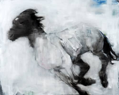 My Love Ain't Gone (Horse XIII) - Original SOLD | Oil And Acrylic Painting in Paintings by Lee Cline. Item composed of synthetic
