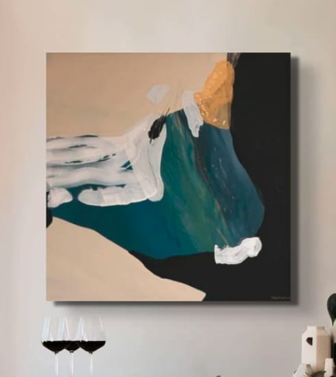 Flecks of Whidbey | Oil And Acrylic Painting in Paintings by Carrington Moore. Item composed of canvas and synthetic