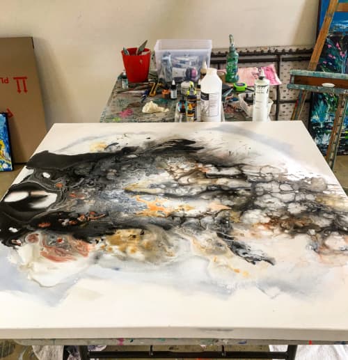 Out of the Ashes | Oil And Acrylic Painting in Paintings by Helenehardyart. Item composed of canvas