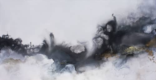 Smoke | Oil And Acrylic Painting in Paintings by Sheryl Daane Chesnut. Item made of paper