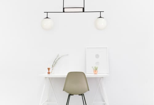 Tona Pendant Milk Glass Chandelier - Straight | Chandeliers by Atrix Lighting | Los Angeles in Los Angeles. Item made of glass