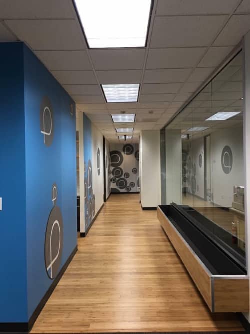 Corporate Office Mural | Murals by Sheri Johnson-Lopez | 3100 McKinnon St in Dallas. Item composed of synthetic