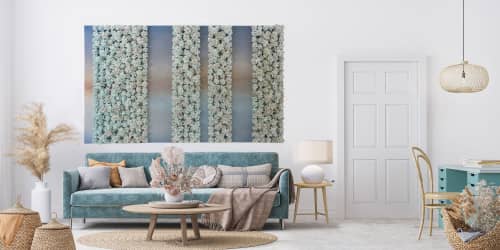 Sky + Line - Ombre | Mixed Media by Lauren Naomi. Item made of canvas