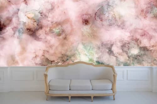 English Garden-1L Wallpaper Mural | Wall Treatments by MELISSA RENEE fieryfordeepblue  Art & Design. Item composed of paper compatible with contemporary and country & farmhouse style