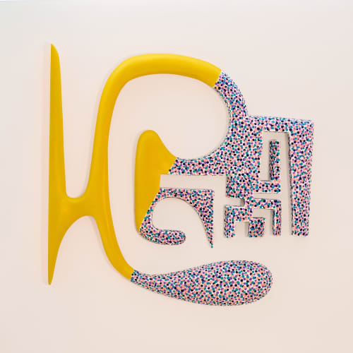 The Museum for Impressionistic Art ( top vieuw ) | Wall Sculpture in Wall Hangings by Jan Willem Krijger. Item composed of wood and synthetic in contemporary or modern style