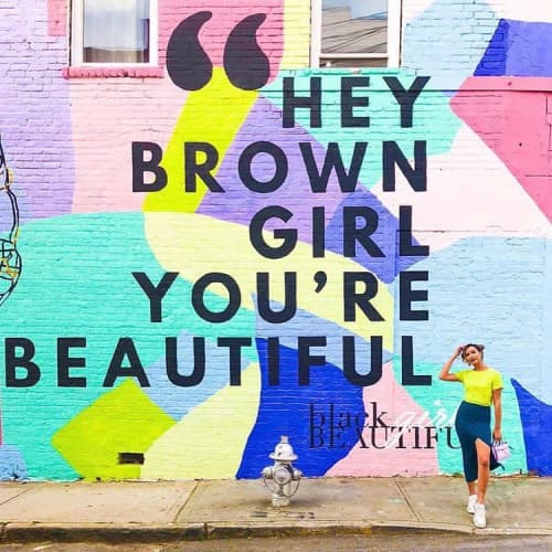 #HeyBrownGirlMural | Street Murals by DAPPHER. Item made of synthetic