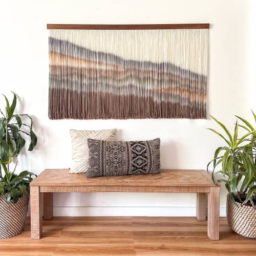 "Madison" - Modern Fiber Wall Hanging | Wall Hangings by Inspire By Kelsey (Kelsey Cerdas Art). Item made of wood with wool works with boho & minimalism style