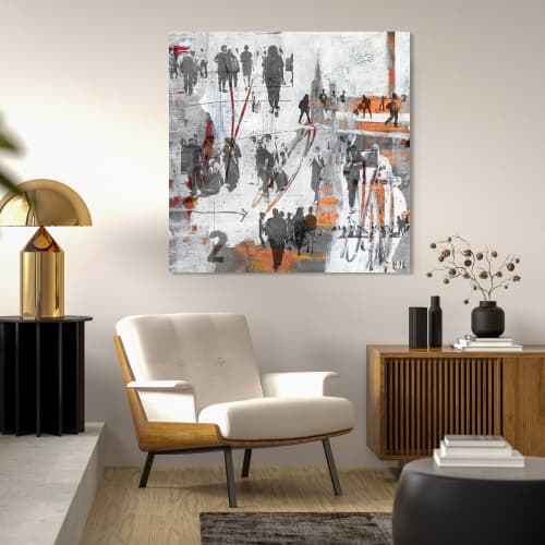 HUMAN CROWD XI | Prints by Sven Pfrommer. Item made of canvas works with urban style
