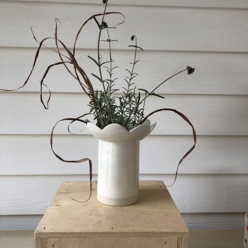 Flower Top Vase | Vases & Vessels by Perch Objects. Item composed of ceramic in minimalism or contemporary style