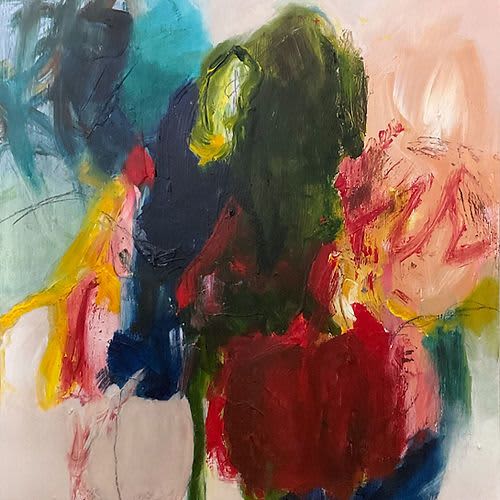 Terrain Study VII | Oil And Acrylic Painting in Paintings by Elisa Gomez Art. Item composed of canvas in contemporary or eclectic & maximalism style