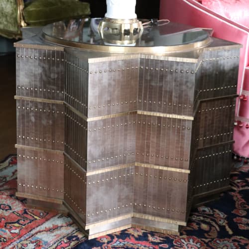 Alhambra Side Tables | Tables by Jonathan Rachman Design | SF Decorator Showcase 2019 in San Francisco. Item made of brass with glass