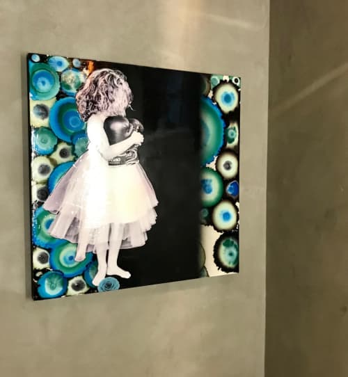 Be Brave Little Girl | Mixed Media by Laura Van Horne Art | Seattle, WA in Seattle. Item made of wood with synthetic