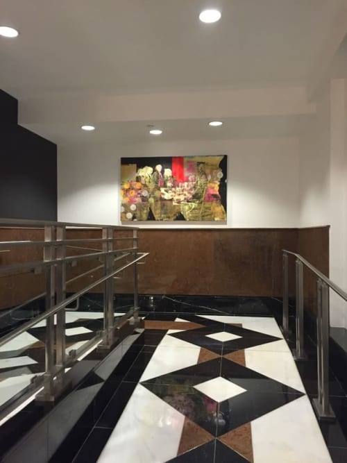The Signing of the Declaration of Independence, 2 Dollars Painting | Oil And Acrylic Painting in Paintings by Houben R. T. | Kimpton Carlyle Hotel Dupont Circle in Washington. Item made of canvas & synthetic