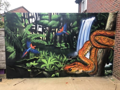 Rainbow Boa | Street Murals by ROKIT RPG. Item made of synthetic
