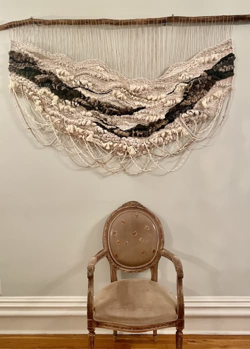 Riverbed Dreams | Tapestry in Wall Hangings by MonikaRDesign. Item made of wood with cotton works with boho & contemporary style