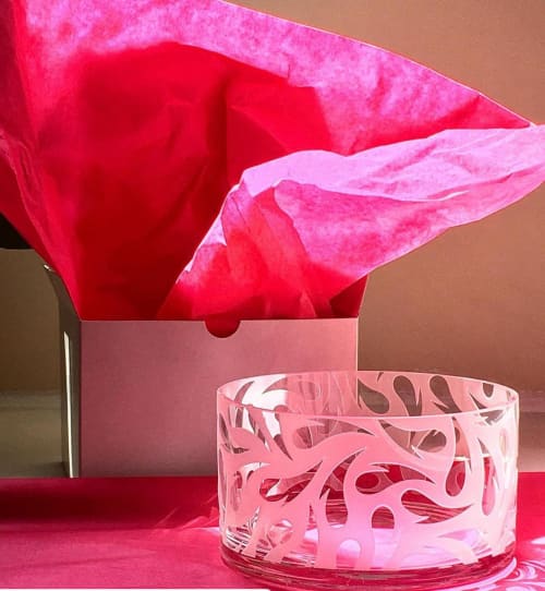 Classic Heart Bowl | Decorative Bowl in Decorative Objects by Carrie Gustafson. Item composed of glass