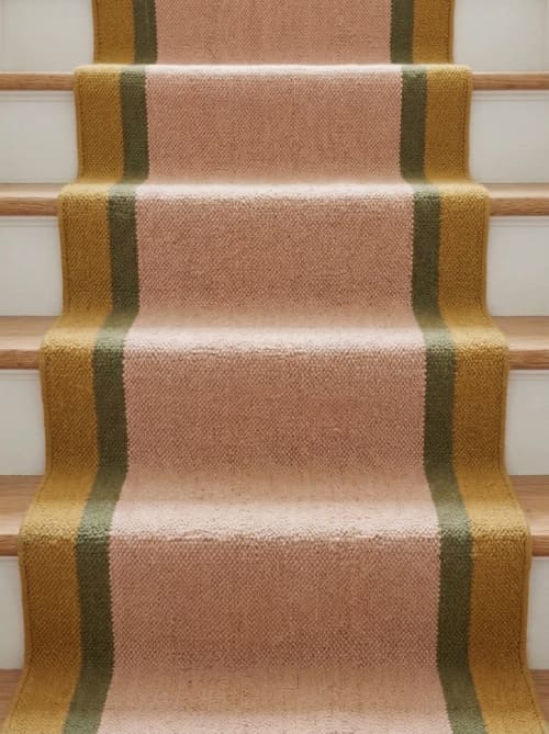 Handwoven Woolen Runner Rug | Rugs by Evergreen Carpets. Item made of wool compatible with boho and minimalism style