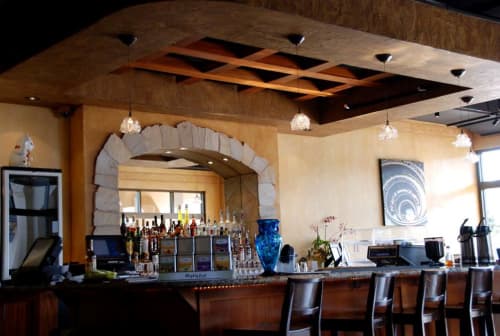 restaurant | Pendants by Rick Strini. STRINI ART GLASS | Wailea Beach in Kihei. Item made of glass