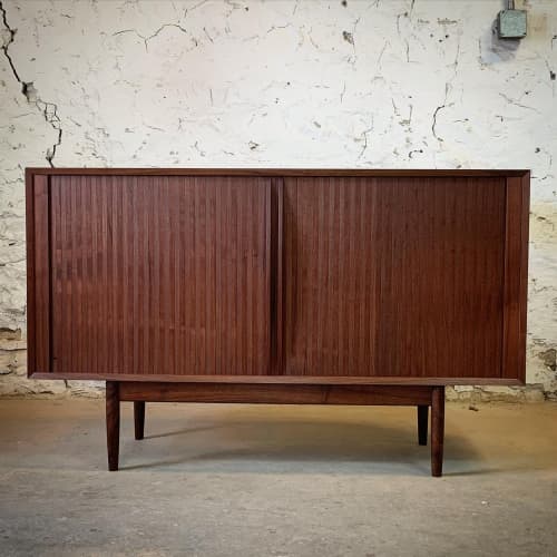 Bow front credenza | Storage by Dovetail Furniture Company. Item composed of wood