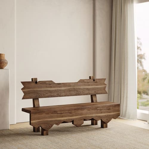 Álvaro Bench | Benches & Ottomans by Pfeifer Studio. Item composed of walnut in minimalism or contemporary style