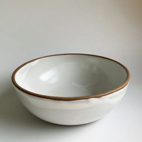 Pasta Bowl in Linen | Dinnerware by Keyes Pottery. Item made of ceramic