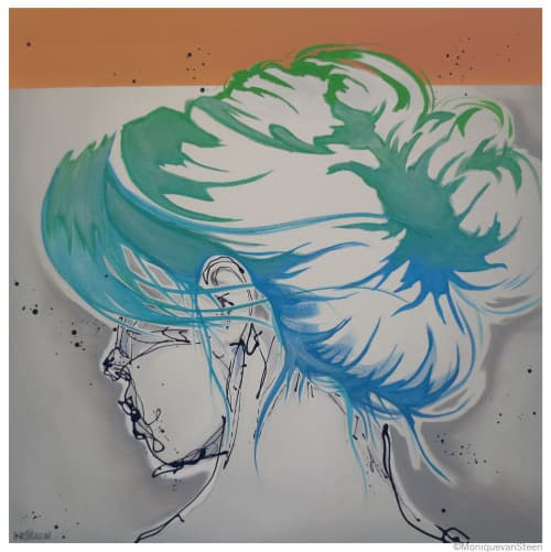 Pop art painting (Sold) | Oil And Acrylic Painting in Paintings by Monique van Steen. Item made of canvas