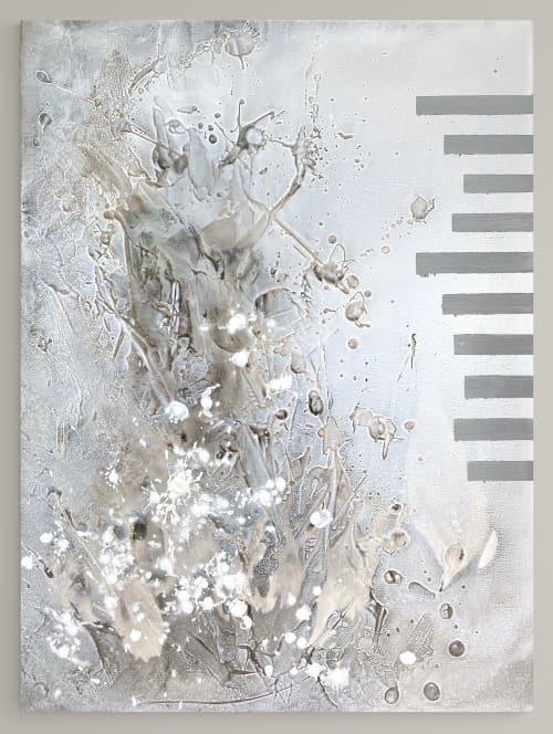 White noise /1 | Oil And Acrylic Painting in Paintings by Cristina Dalla Valentina. Item composed of canvas and synthetic