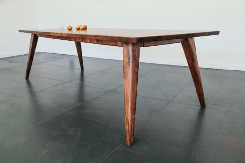 96" Columbia Dining Table in Oregon Black Walnut | Tables by Studio Moe. Item composed of walnut