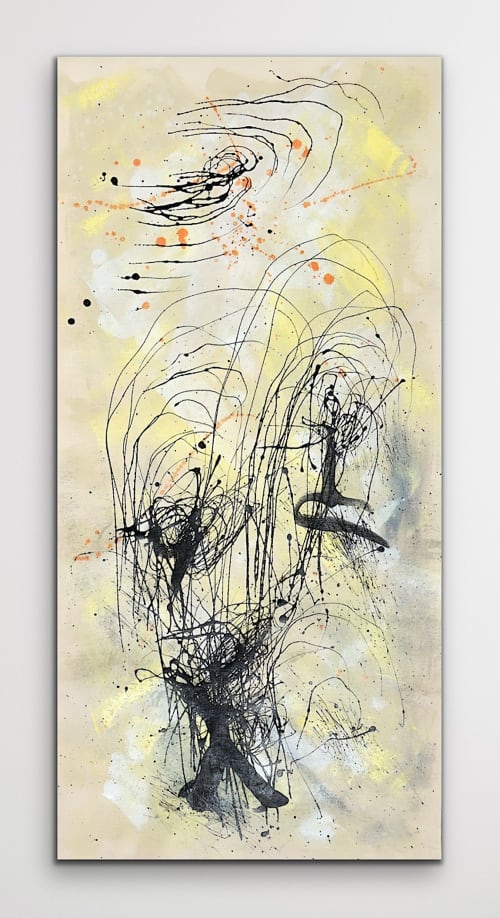 Trancendence | 38x18 | Large Abstract Paintings | Oil And Acrylic Painting in Paintings by Jacob von Sternberg Large Abstracts. Item made of canvas with synthetic