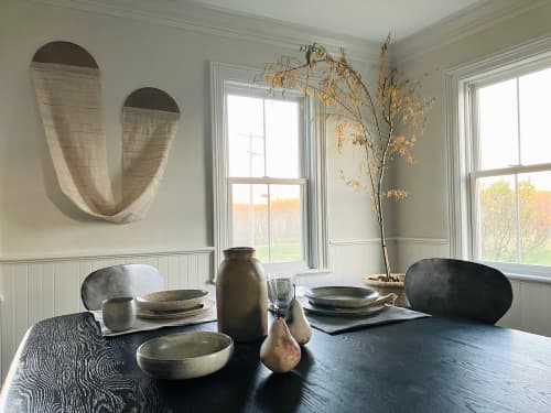 Chestnut Moon - Kurimayū | Wall Sculpture in Wall Hangings by Filiz Soyak. Item composed of oak wood & cotton compatible with boho and minimalism style