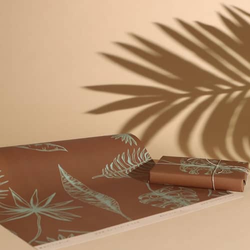 “Leaves” wrapping paper sheets | Storage by Quinn Dimitroff. Item composed of paper