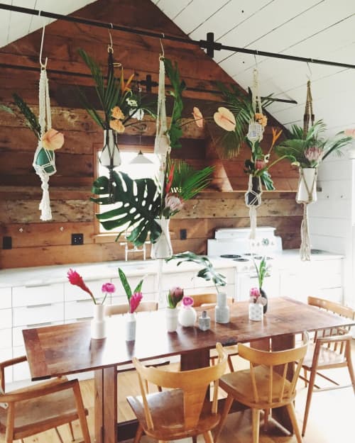Single Plant Hanger | Plants & Landscape by Modern Macramé by Emily Katz. Item made of cotton