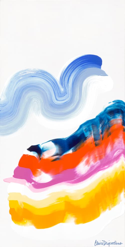 Love 20 | Oil And Acrylic Painting in Paintings by Claire Desjardins. Item composed of canvas and synthetic