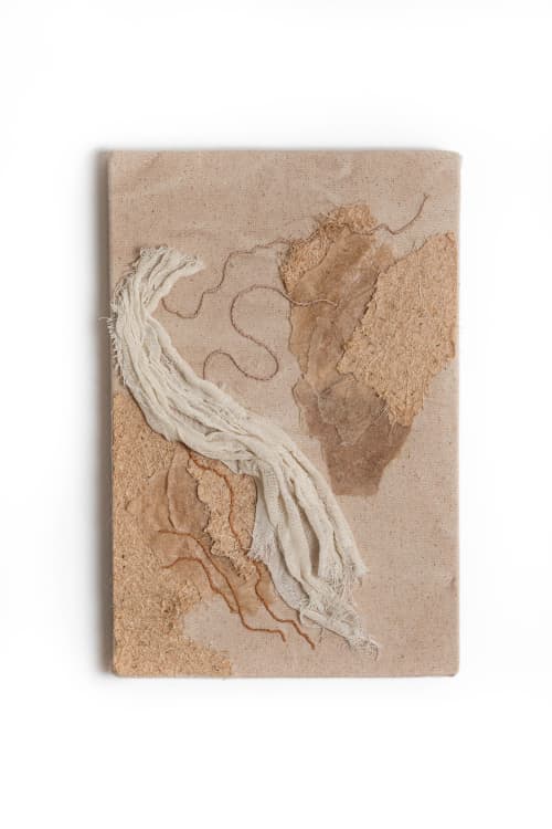 Rocks and sand V | Mixed Media in Paintings by Mariana Baertl. Item made of canvas
