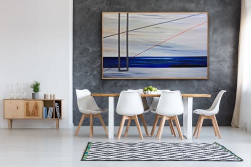 Bridge to the Future | Mixed Media by Michele Krauss. Item composed of canvas and synthetic