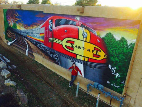 Super Chief | Street Murals by VELA ART | The Sage Hotel in Santa Fe. Item made of synthetic